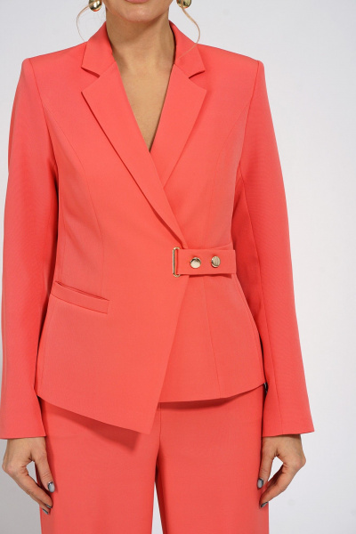 Брюки, жакет Alani Collection 2066 коралл - фото 5