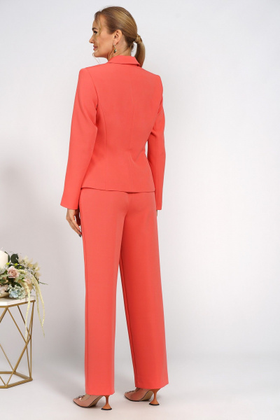Брюки, жакет Alani Collection 2066 коралл - фото 3