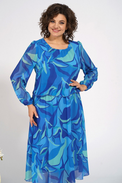 Платье Alani Collection 2086 василек - фото 4
