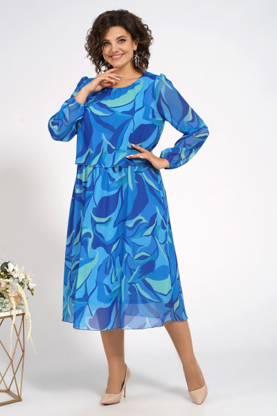 Платье Alani Collection 2086 василек - фото 2