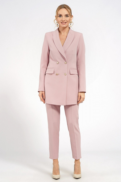 Брюки, жакет Alani Collection 2090 пудра - фото 1