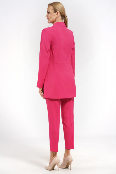 Бизнес-комплект жакет и брюки с выточками Alani Collection 2090 фуксия - фото 3
