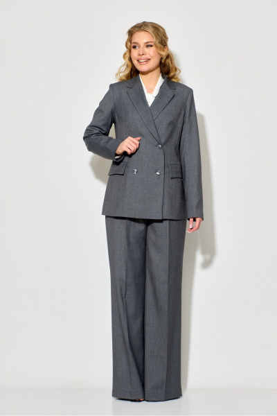 Блуза, брюки, жакет Chumakova Fashion 121 серый - фото 3