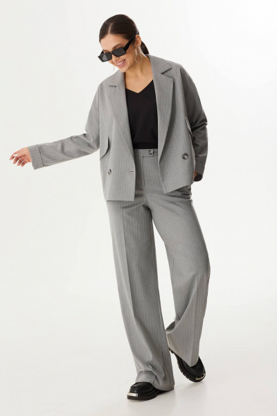 Жакет Elady 4303 светло-серый,полоска - фото 3