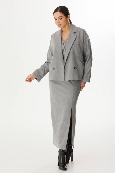 Жакет Elady 4303 светло-серый,полоска - фото 2