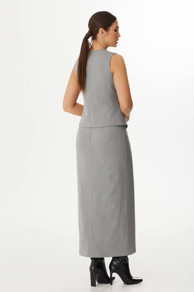 Жилет Elady 4326 светло-серый,полоска - фото 4