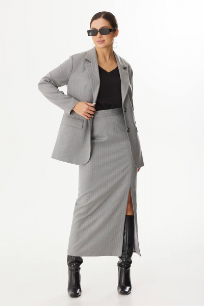 Юбка Elady 4324 светло-серый,полоска - фото 1