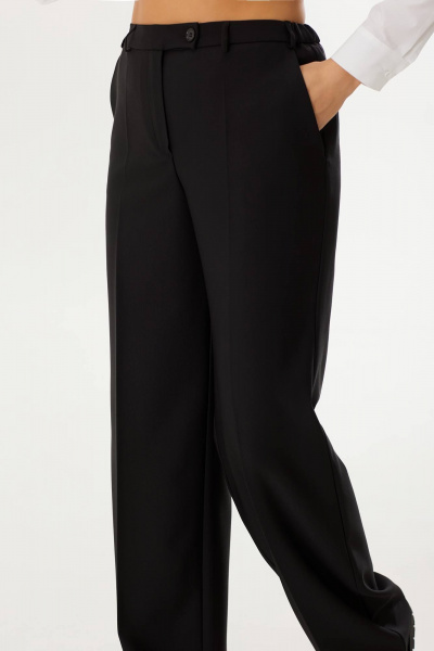 Классические брюки прямого силуэта из костюмной ткани Elady 4304 черный(однотон) - фото 2