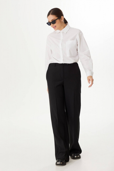 Классические брюки прямого силуэта из костюмной ткани Elady 4304 черный(однотон) - фото 1