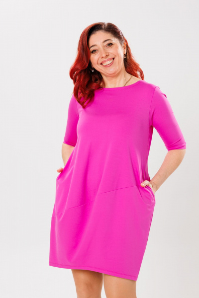 Платье на каждый день с карманами из трикотажа Mubliz 146 клевер - фото 8