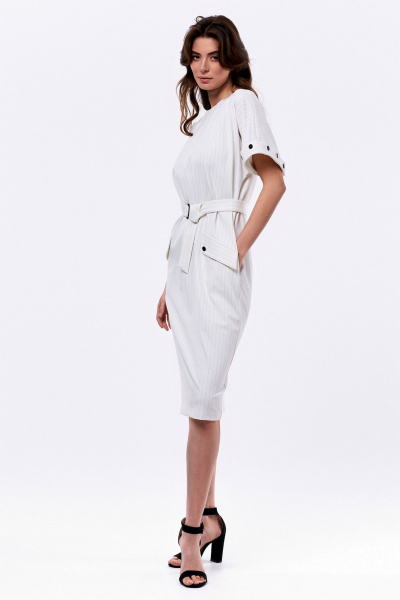 Платье KaVaRi 1072 молочный_полоска - фото 9