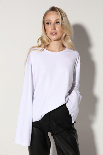 Джемпер из хлопка с удлиненными рукавами для повседневного стиля LM.Wear М35 - фото 1