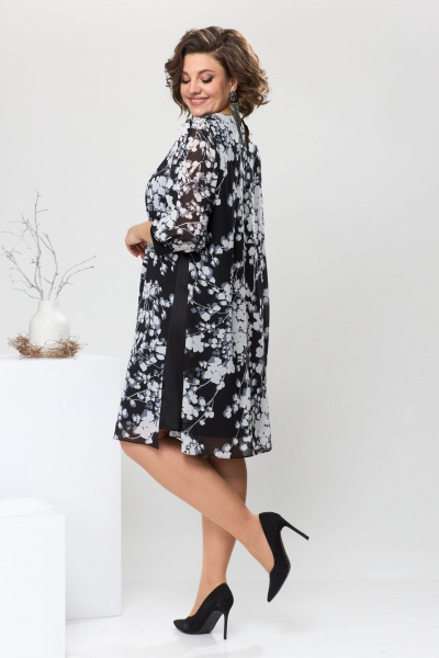 Платье Romanovich Style 1-2628 чёрный_белый - фото 8