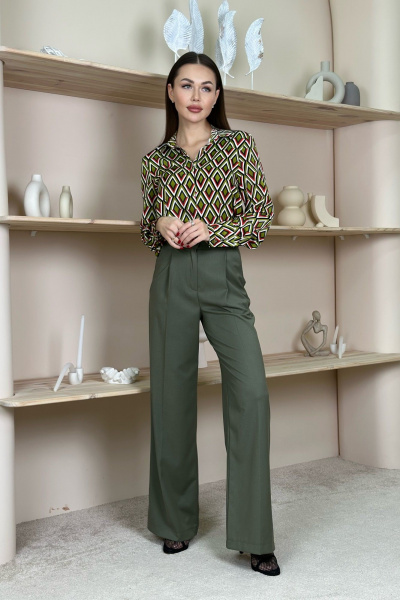 Блуза THE.WOMAN 0162 зеленый - фото 4