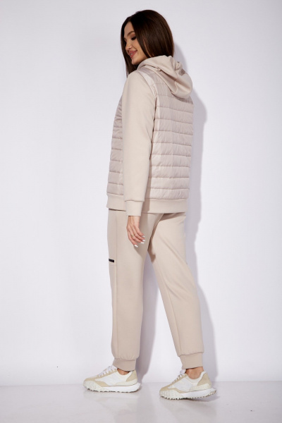 Костюм 2-ка бежевый с двусторонней курткой и брюками TAiER 1262 - фото 12