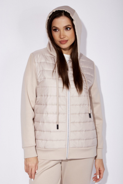 Костюм 2-ка бежевый с двусторонней курткой и брюками TAiER 1262 - фото 6