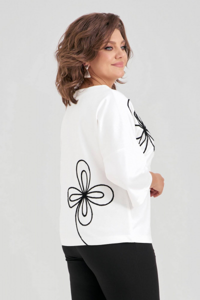 Джемпер свободного силуэта из мягкого трикотажа с вышивкой IVA 1578 - фото 6