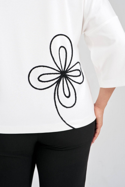 Джемпер свободного силуэта из мягкого трикотажа с вышивкой IVA 1578 - фото 4