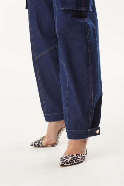 Брюки карго из джинсовой ткани с широкими штанинами Vesnaletto 3732 - фото 12