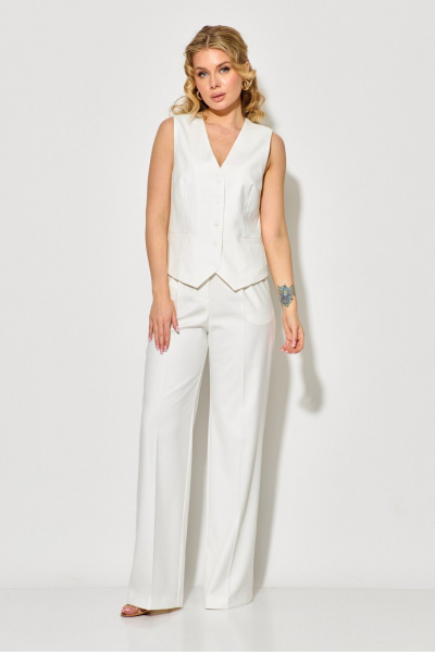 Брюки, жакет, жилет Chumakova Fashion 123 молочный - фото 15