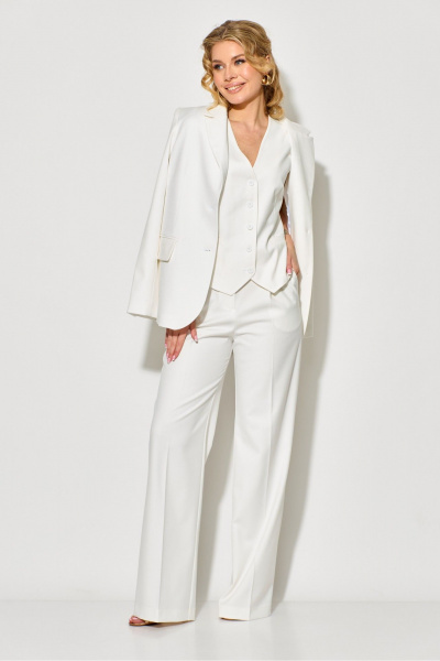 Брюки, жакет, жилет Chumakova Fashion 123 молочный - фото 14