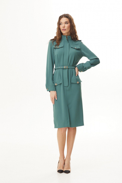 Платье-футляр из креповой ткани с декоративными клапанами Vesnaletto 3719-2 - фото 1