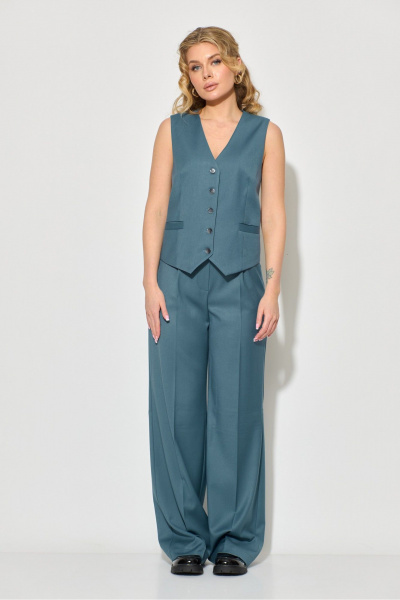 Брюки, жакет, жилет Chumakova Fashion 125 голубой - фото 4