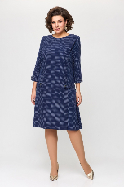 Платье Svetlana-Style 1675 синий+горох - фото 1