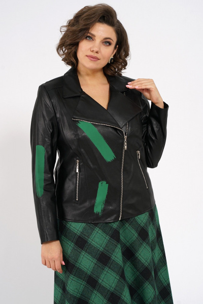 Жакет, юбка Alani Collection 1955 зеленый - фото 9