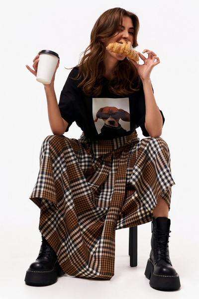 Юбка KaVaRi 2008 принт_клетка - фото 9