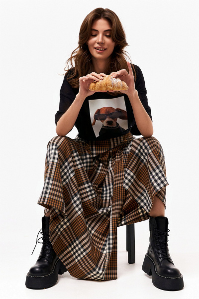 Юбка KaVaRi 2008 принт_клетка - фото 7