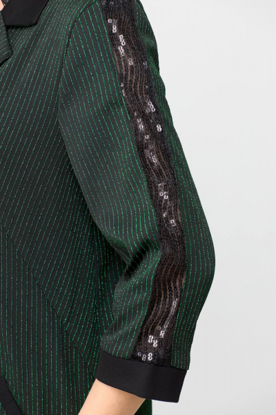 Брюки, жакет, топ Solomeya Lux 967/942 черный+зеленый - фото 8