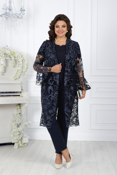 Брюки, кардиган, майка Ninele 5989 синий - фото 3