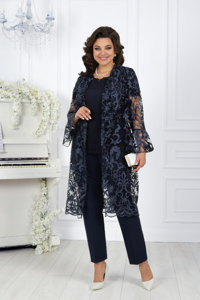 Брюки, кардиган, майка Ninele 5989 синий - фото 4