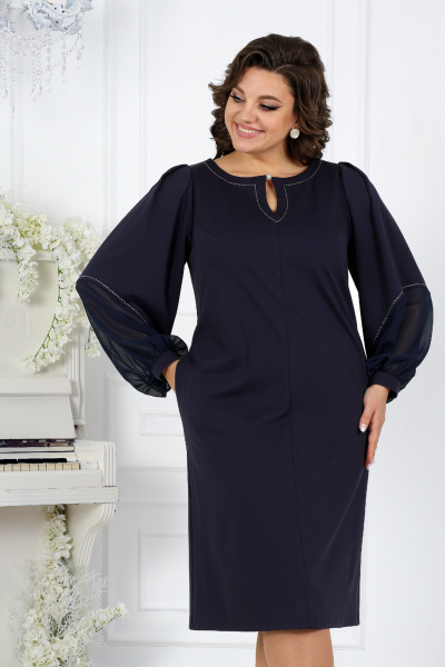 Платье Ninele 5991 синий - фото 4