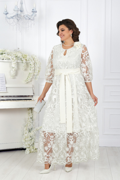 Платье Ninele 7444 молочный - фото 1