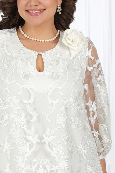 Платье Ninele 7444 молочный - фото 3