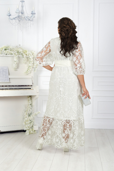 Платье Ninele 7444 молочный - фото 12