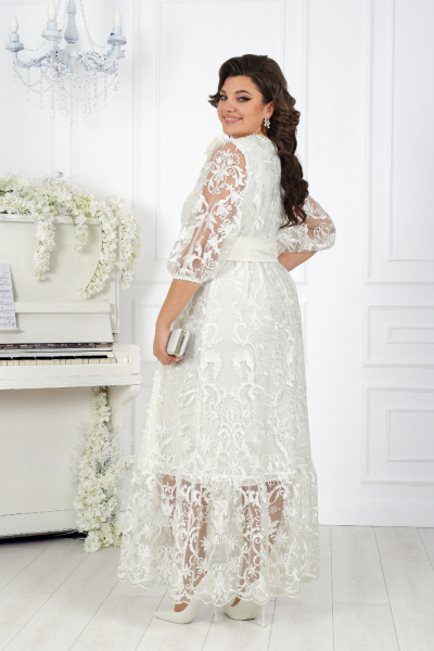 Платье Ninele 7444 молочный - фото 13