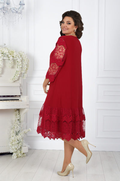 Платье Ninele 7446 бордо - фото 8