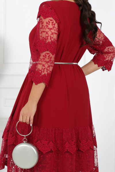 Платье Ninele 7446 бордо - фото 9