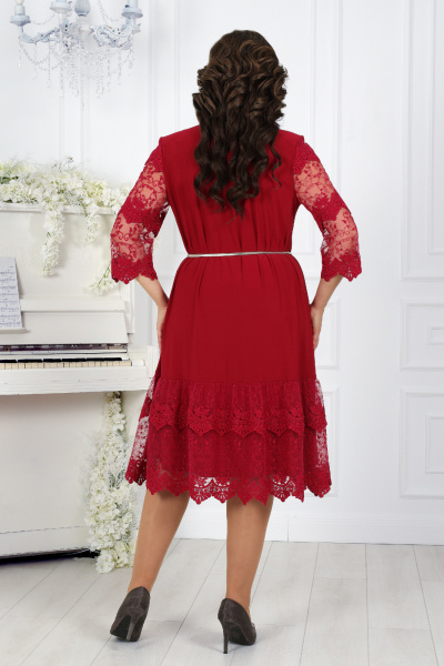 Платье Ninele 7446 бордо - фото 10