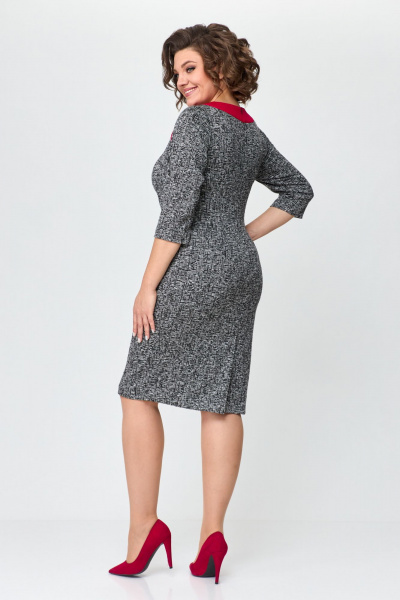 Полуприлегащее платье из трикотажа с камнями и длиной 110 см ELVIRA 112 - фото 2