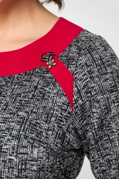 Полуприлегащее платье из трикотажа с камнями и длиной 110 см ELVIRA 112 - фото 3