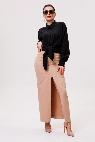 Рубашка деловая приталенная большого объема ANIDEN 32-1 черный - фото 5