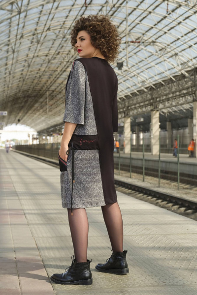 Трикотажное платье свободного кроя из вискозы Avanti 1109 - фото 2