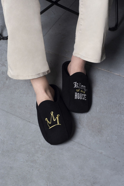 Тапочки Chobot 04Т-110 чёрный-king_of_the_house - фото 1