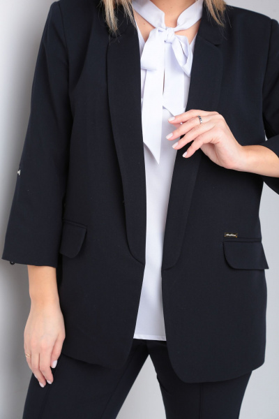 Блуза, брюки, жакет Lady Line 455 синий - фото 14