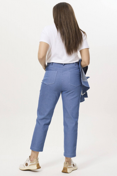 Брюки, жакет Ma Сherie 3044 голубой+молочный - фото 5