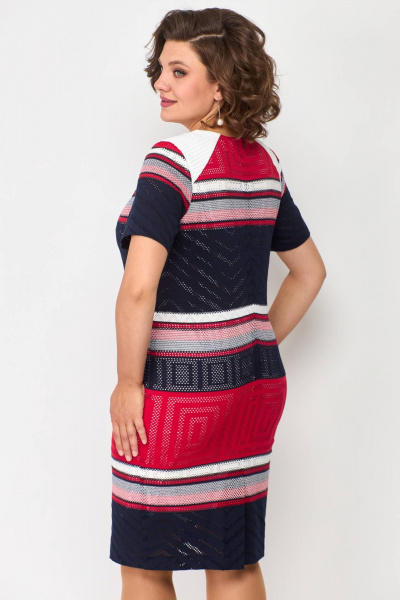 Платье трикотажное из хлопка с принтом и складками Solomeya Lux 425 - фото 3